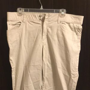 Khaki capris size 14